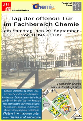 Tag der offenen Tür im Fachbereich Chemie